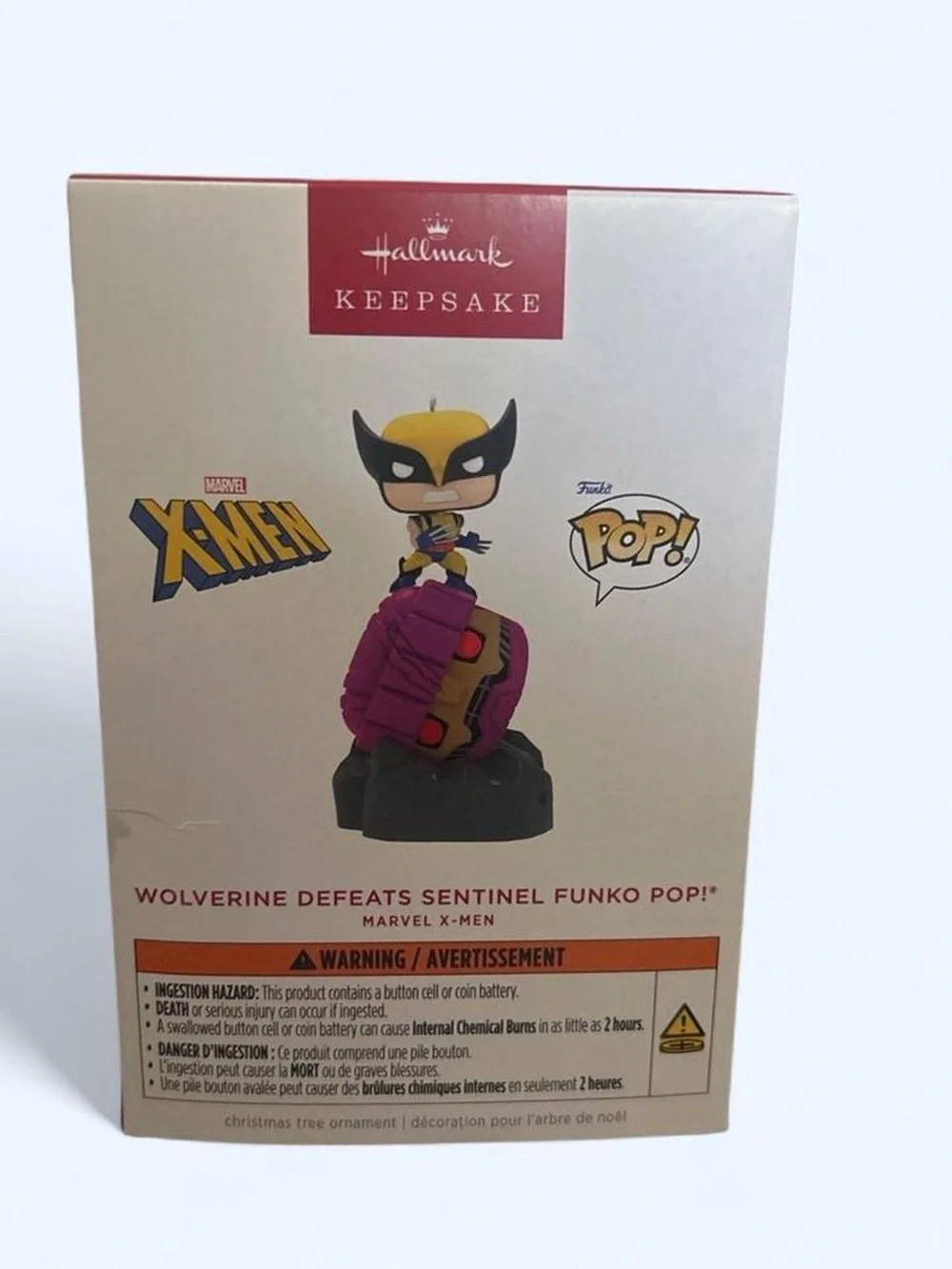 Hallmark X-Men Wolverine Pop! Ornament in Yellow, Black & Purple